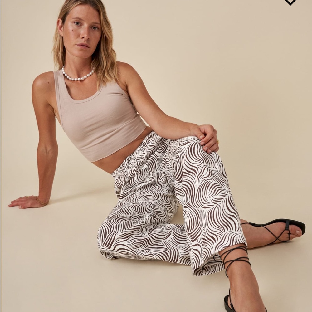 Like new 🦋Reformation Olina linen optical pants - Picture 5 of 11